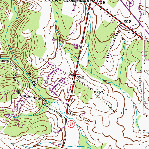 Topographic Map of Messiah Evangelical Lutheran Church, MD