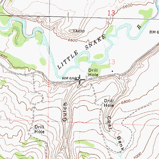 Topographic Map of Kilgore Gulch, CO