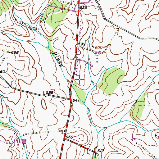 Topographic Map of Quail Creek Acres, MD