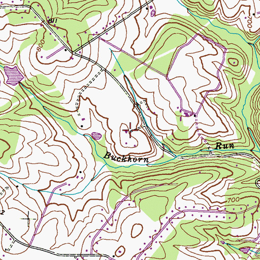 Topographic Map of Red Fox Meadow, MD