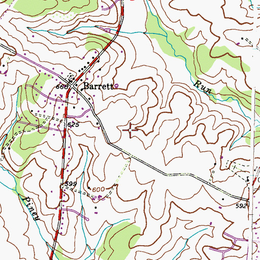 Topographic Map of Shawns Landing, MD