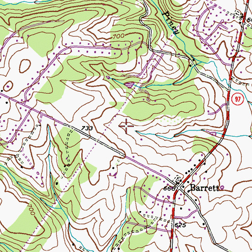 Topographic Map of Streamwood, MD