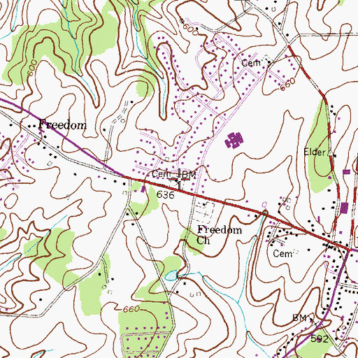 Topographic Map of Wesley Chapel, MD