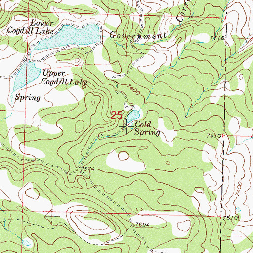 Topographic Map of Cold Spring, CO