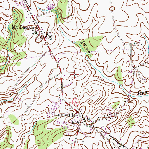 Topographic Map of Almond Valley, MD