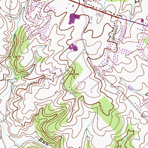 Topographic Map of Arrington Estates, MD