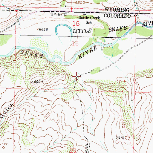 Topographic Map of Tree Culture Gulch, CO