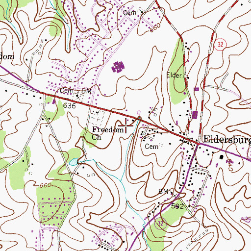 Topographic Map of Berkley Estates, MD