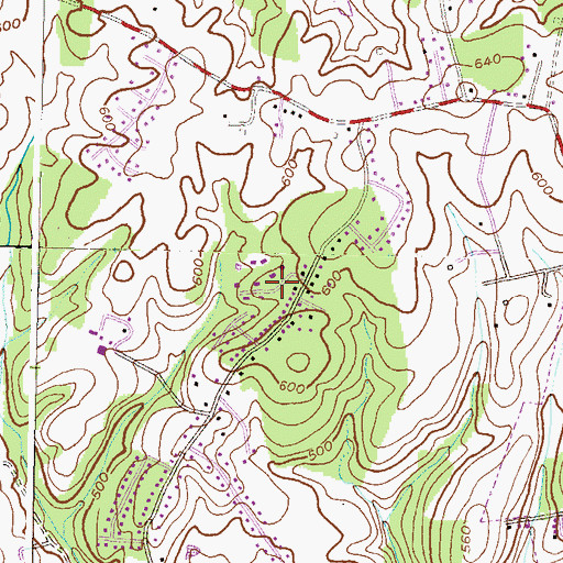 Topographic Map of Bloomfield Manor, MD