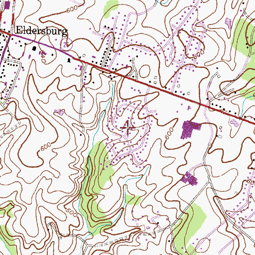 Topographic Map of Bonnie Brae, MD