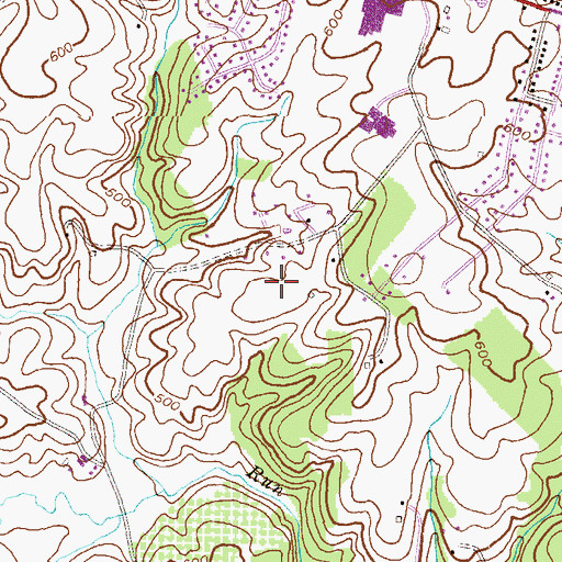 Topographic Map of Brimfield, MD