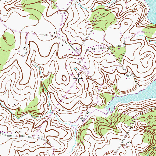 Topographic Map of Buckingham Manor, MD