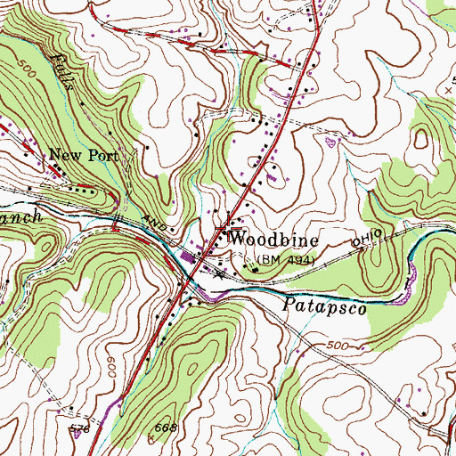 Topographic Map of Calvary Evangelical Lutheran Church, MD