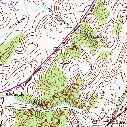 Topographic Map of Carroll County, MD