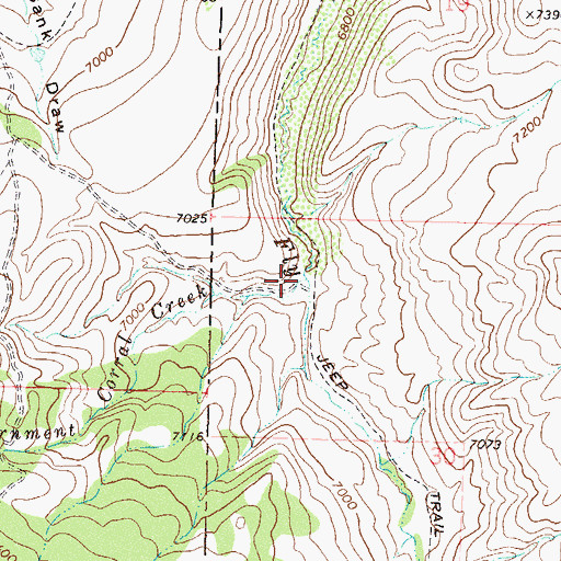 Topographic Map of Government Corral Creek, CO