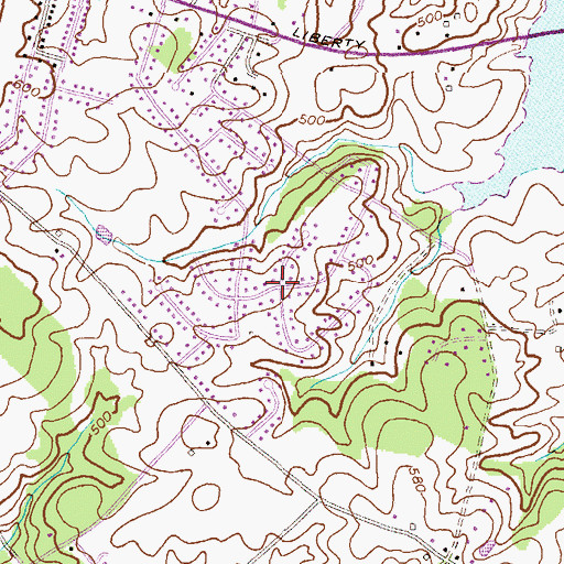 Topographic Map of Carroll Highlands, MD