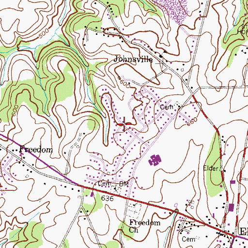 Topographic Map of Carroll Square, MD