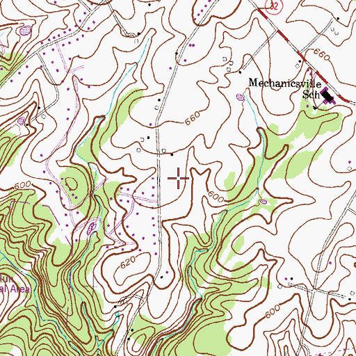 Topographic Map of Carroll Winde, MD