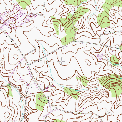 Topographic Map of Charolais Acres, MD