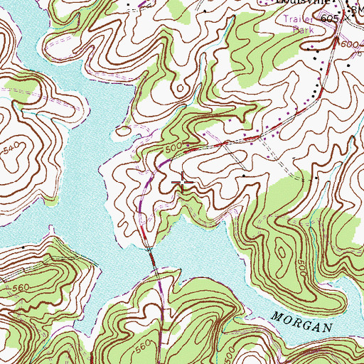 Topographic Map of Cherry Tree Hills, MD