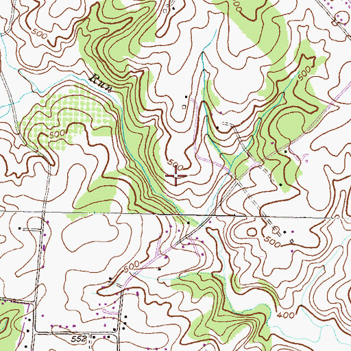 Topographic Map of Clipper Hill Estates, MD