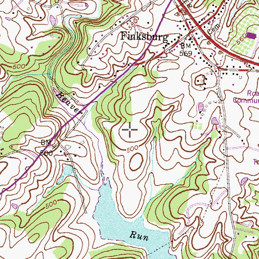 Topographic Map of Cold Saturday, MD