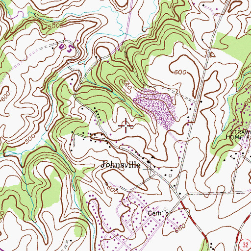 Topographic Map of Collins Estates, MD