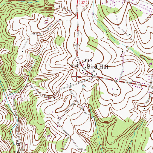 Topographic Map of Deep Valley, MD
