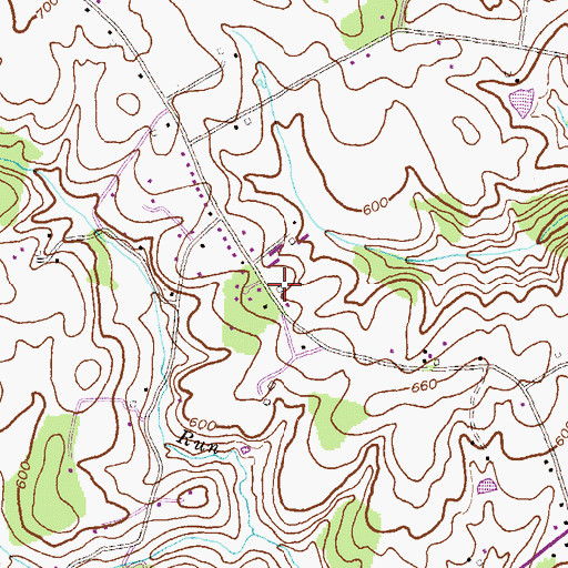 Topographic Map of Deer Park Bible Church, MD
