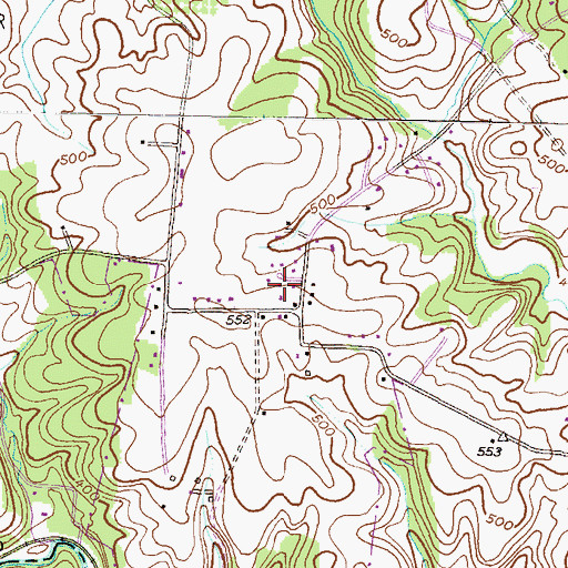 Topographic Map of Eazee Acres, MD