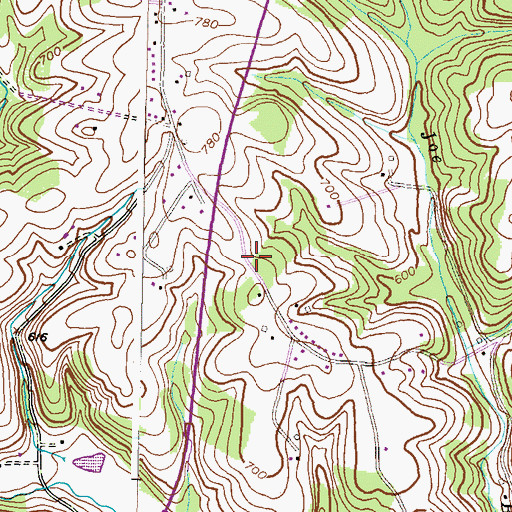 Topographic Map of Fieldcrest, MD