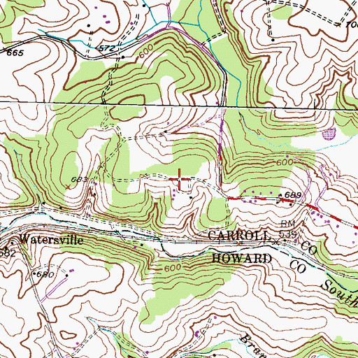 Topographic Map of Flag Marsh Heights, MD