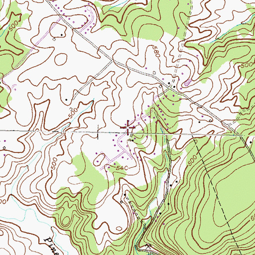 Topographic Map of Forest Hill Farms, MD