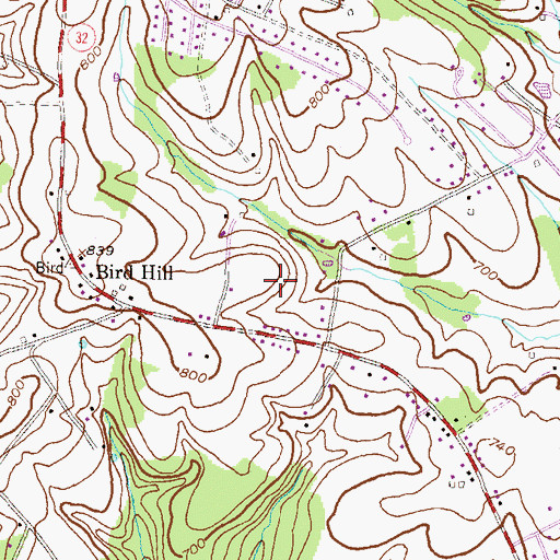 Topographic Map of Four Seasons, MD