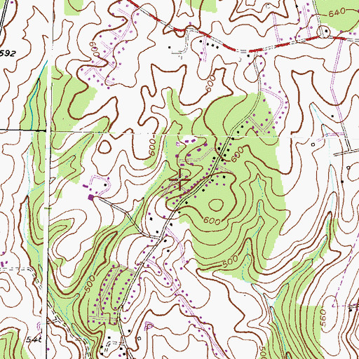 Topographic Map of Gaither Manor, MD