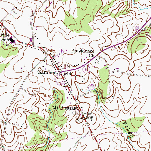 Topographic Map of Grassmere Estates, MD