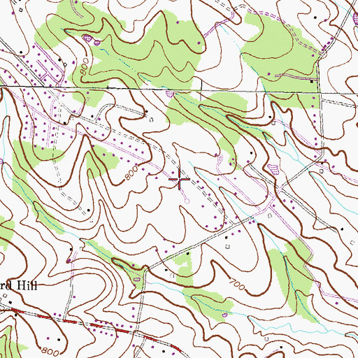 Topographic Map of Greenleaf, MD