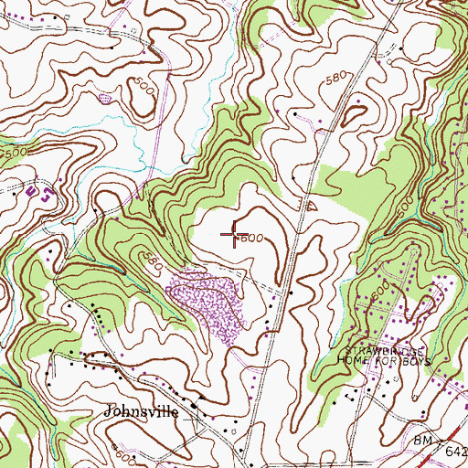 Topographic Map of Hammonds Estates, MD