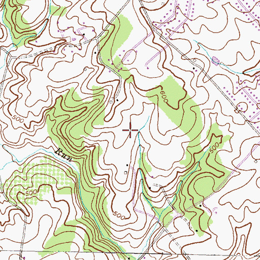 Topographic Map of Hilltop, MD