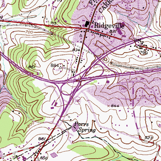 Topographic Map of Interchange 68, MD