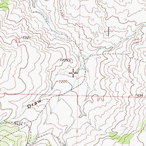 Topographic Map of Deadman Draw, CO