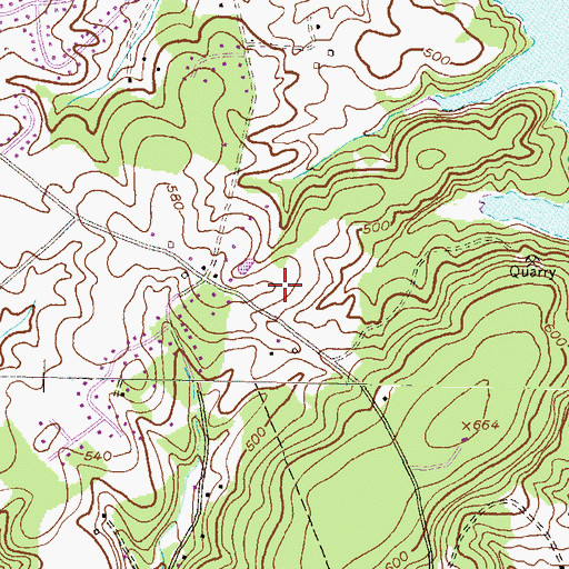 Topographic Map of Lake Hills, MD