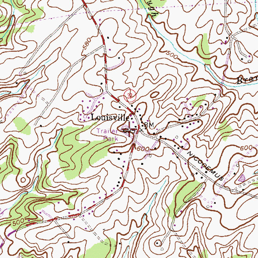 Topographic Map of Lakeview Trailer Park, MD
