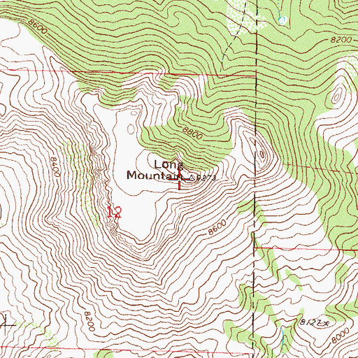 Topographic Map of Long Mountain, CO