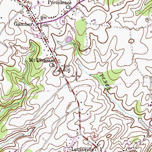 Topographic Map of Marthas Legacy, MD