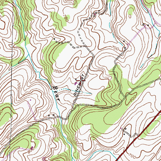 Topographic Map of Martin Spring, MD