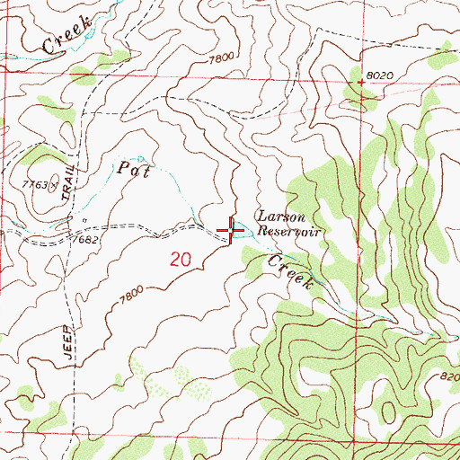 Topographic Map of Larson Reservoir, CO