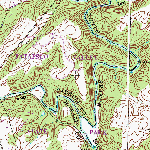 Topographic Map of McKeldin Recreation Area, MD