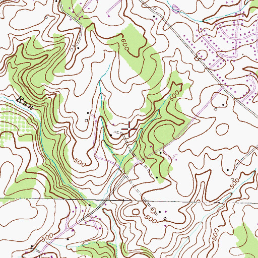 Topographic Map of Melstone Valley, MD