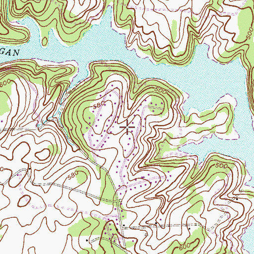 Topographic Map of Merryman Heights, MD